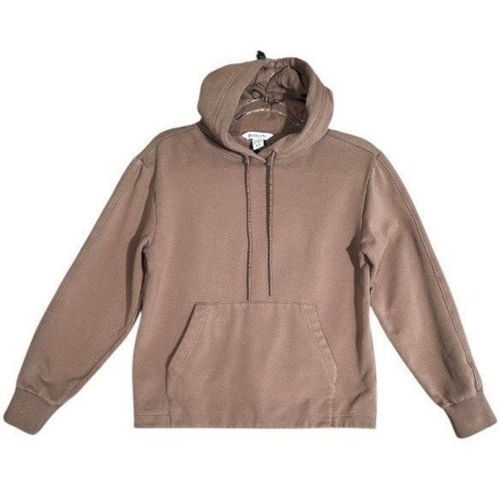 Athleta Pullover Hoodie Womens XXS Brown Retroplush Revive Sweatshirt- Flaw